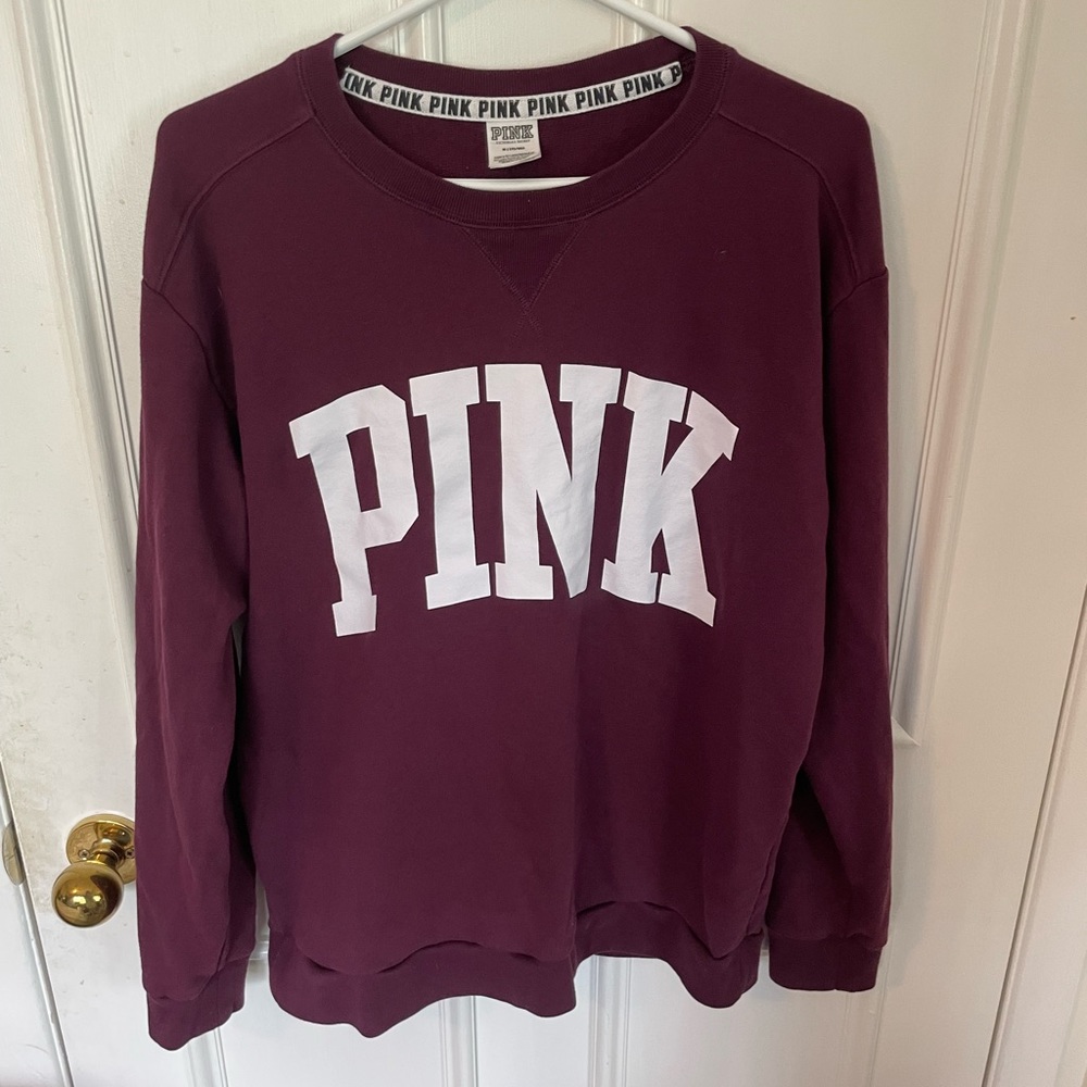 Small Cute oversized Comfy PINK logo sweatshirt